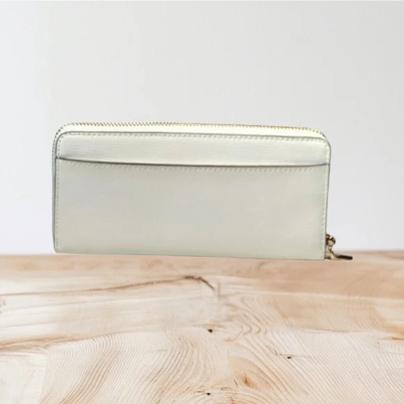 White Kate Spade Morgan Zip Around Continental Wallet - Picture 7 of 12